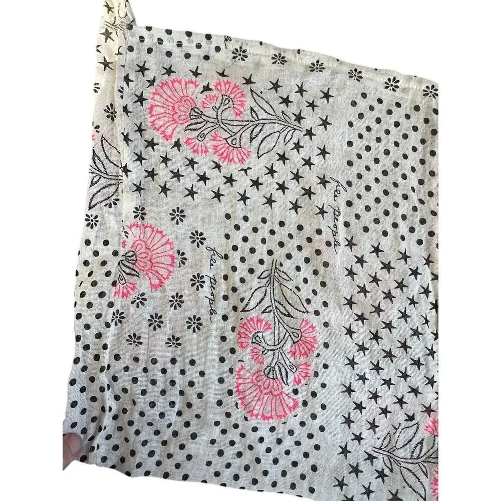Free People lightweight colorful bag boho bohemian gypsy tote bag floral w dots